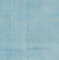 Light aqua handloom cotton sarong with a lime green border and a greyish-purple striped band at the hem, hanging on a rack.