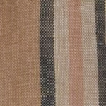 Man wearing a tan brown multi-stripe long sleeve utility shirt with four front flap pockets.