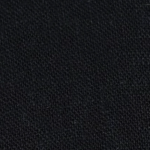 Man wearing a jet black linen short sleeve Mandarin collar shirt with matching buttons