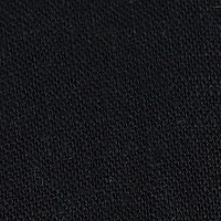 Man wearing a jet black linen short sleeve Mandarin collar shirt with matching buttons