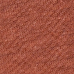 Man wearing a heathered terracotta orange cotton jersey Henley shirt with a layered double collar, two-button placket, and embroidered parrot logo