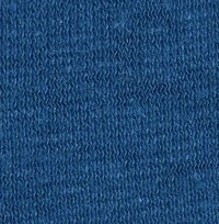 Woman wearing a heathered deep turquoise cotton jersey raw edge cropped t-shirt with a tonal embroidered logo.