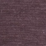 Woman wearing a heathered fig brown cotton jersey raw edge cropped t-shirt with a contrast embroidered logo, the raw edge hem and contrast embroidered logo on a heathered brown crop tee.