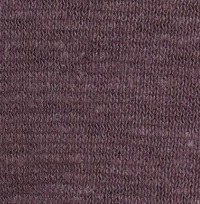 Woman wearing a heathered fig brown cotton jersey raw edge cropped t-shirt with a contrast embroidered logo, the raw edge hem and contrast embroidered logo on a heathered brown crop tee.