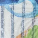 PR0356 BLUE AND GREEN LEAF PRINT swatch